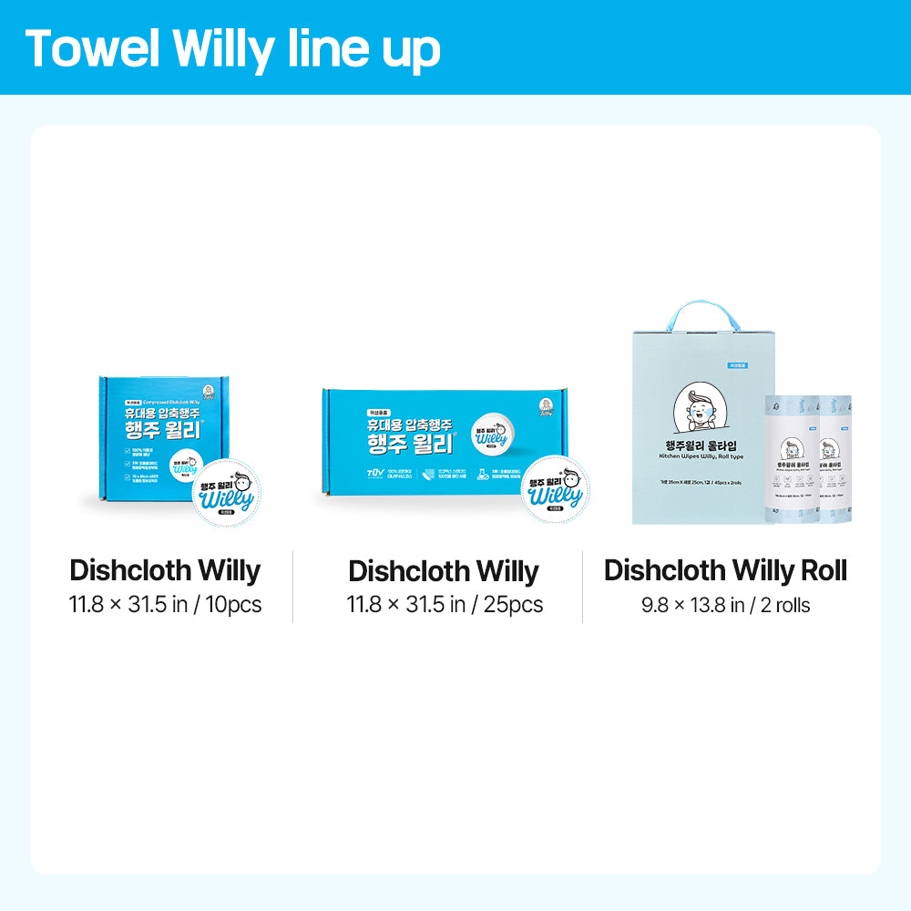 Billy365 Dishcloth Willy (25pcs)